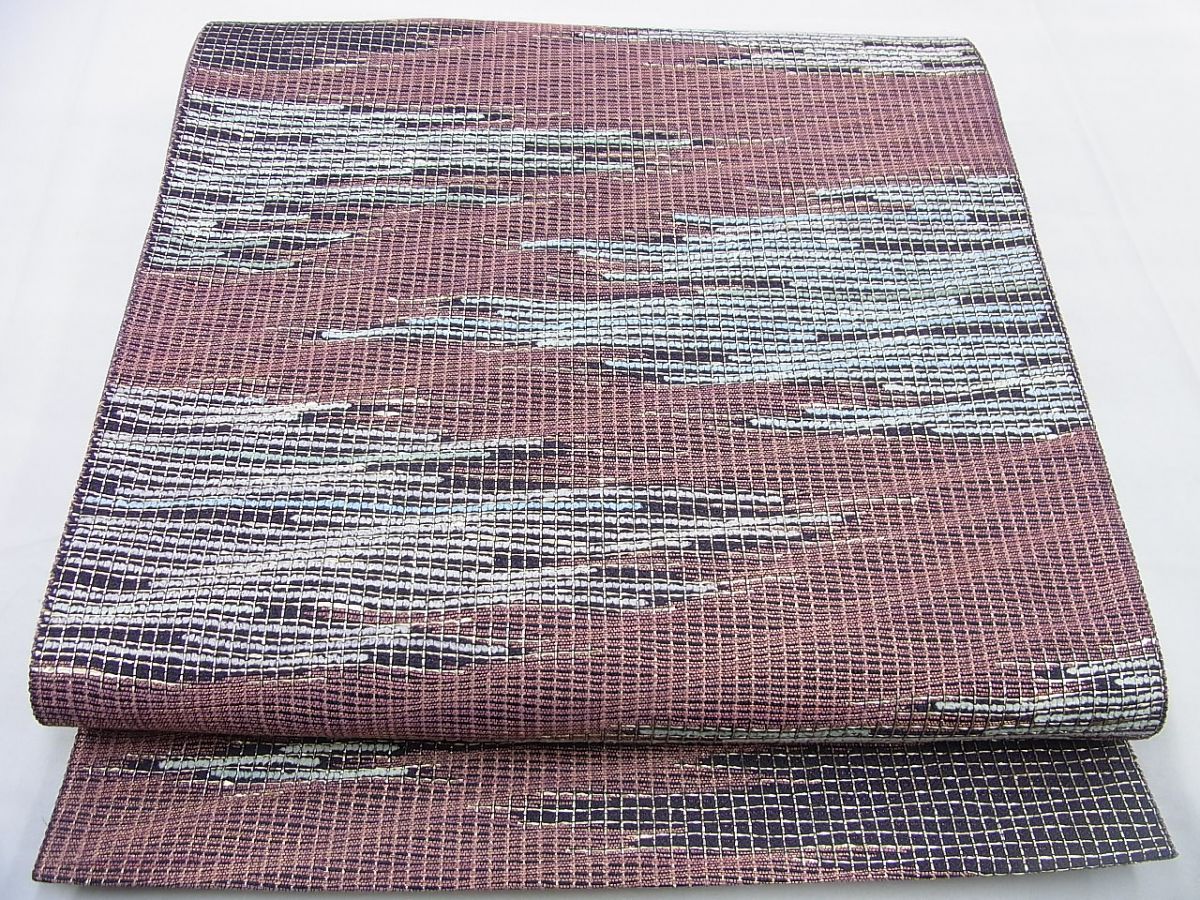 平和屋着物◎六通柄袋帯 霞文 金糸 逸品 BAAF5316th