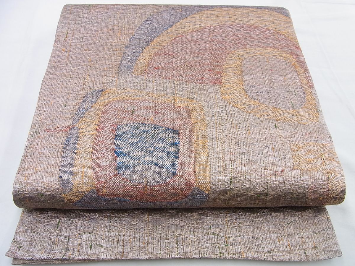 平和屋着物◎太鼓柄袋帯 幾何学文様 逸品 BAAF5317th