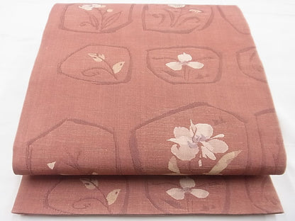 平和屋着物◎六通柄袋帯 草花文 逸品 BAAF5329th
