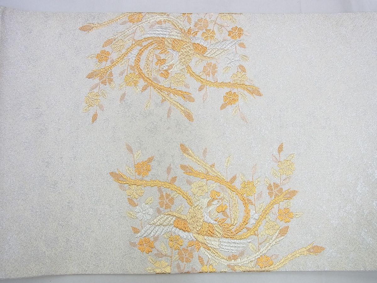 平和屋着物◎太鼓柄袋帯 鳳凰花文 金銀糸 逸品 BAAF5328th