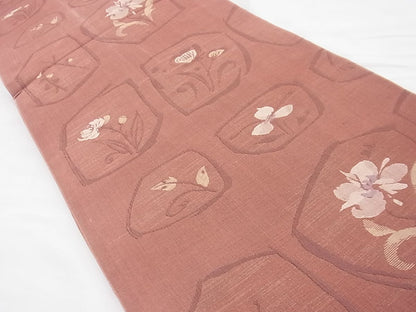 平和屋着物◎六通柄袋帯 草花文 逸品 BAAF5329th