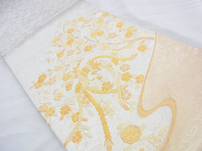 平和屋着物◎太鼓柄袋帯 鳳凰花文 金銀糸 逸品 BAAF5328th