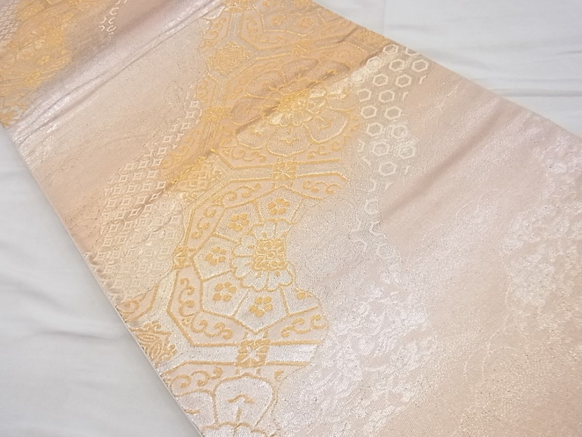 平和屋着物◎六通柄袋帯 蜀江花文 金銀糸 逸品 BAAF5332th