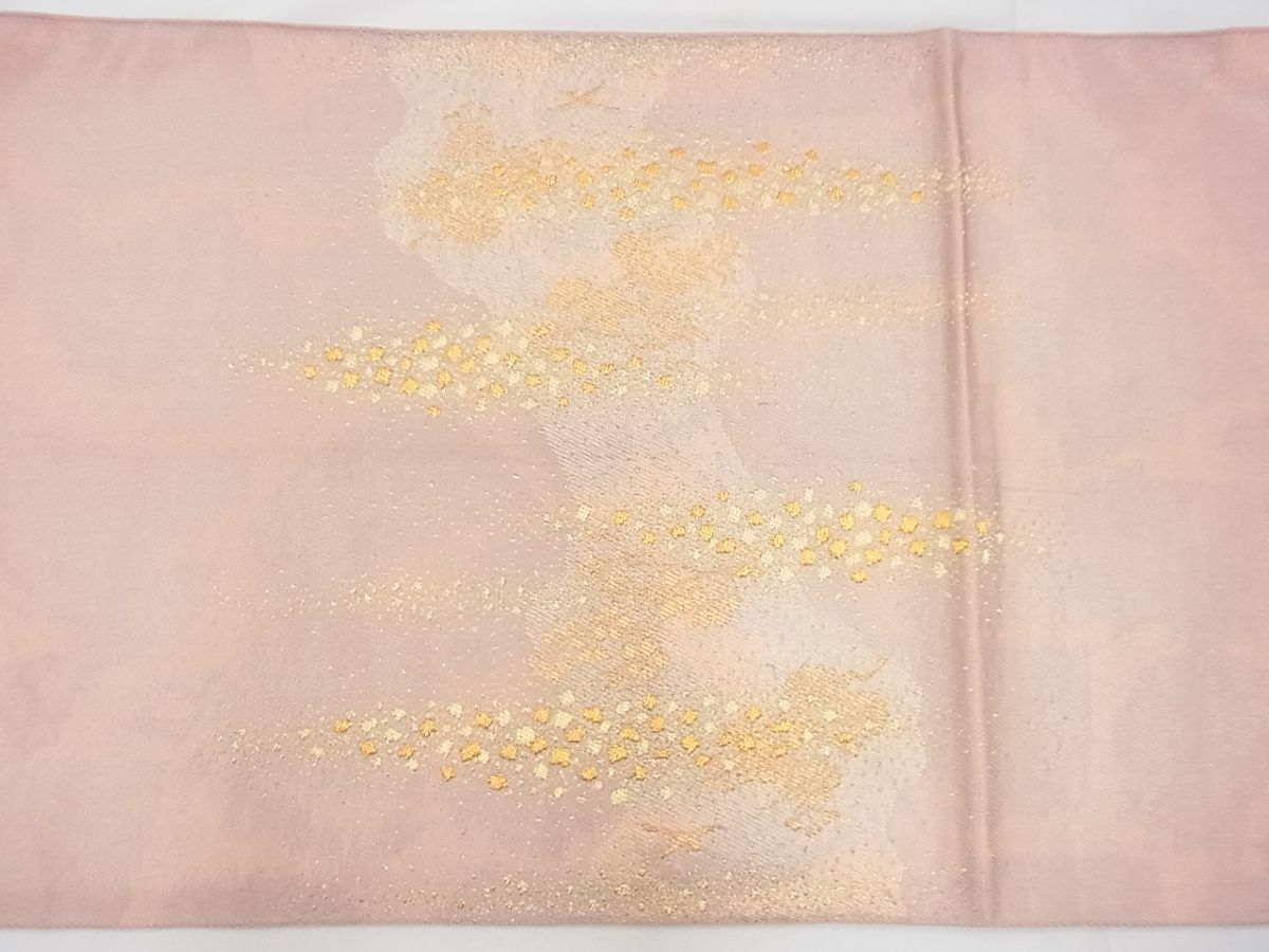 平和屋着物◎太鼓柄袋帯 花鳥唐草文 金銀糸 逸品 BAAF5344th