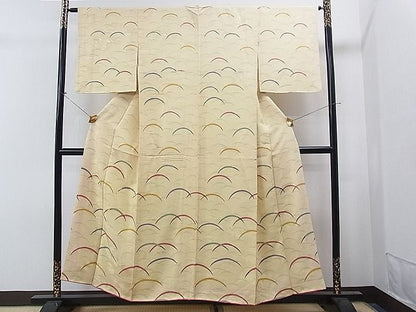 平和屋着物■付下げ　駒刺繍　芝草文　逸品　CAAE8153yc