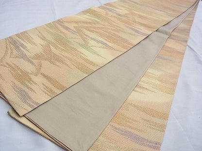 平和屋着物◎六通柄袋帯 霞文 金糸 逸品 BAAF4211xa