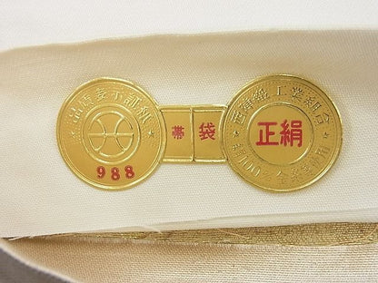 平和屋着物◎西陣 六通柄袋帯 唐織 エ霞吉祥花文 金糸 逸品 BAAF7449wk