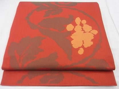 平和屋着物◎六通柄 本袋帯 花唐草文 逸品 BAAF7457wk