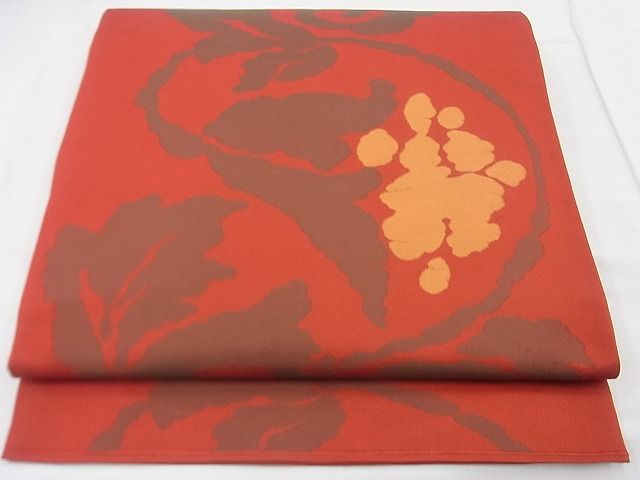 平和屋着物◎六通柄 本袋帯 花唐草文 逸品 BAAF7457wk