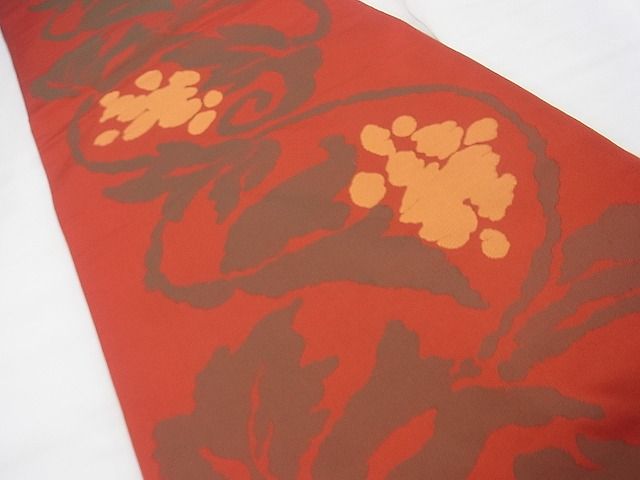 平和屋着物◎六通柄 本袋帯 花唐草文 逸品 BAAF7457wk