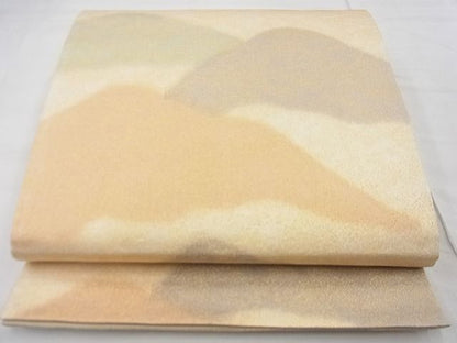 平和屋着物◎全通柄袋帯 砂子綴れ 重ね山文様 金糸 逸品 BAAF7473wk