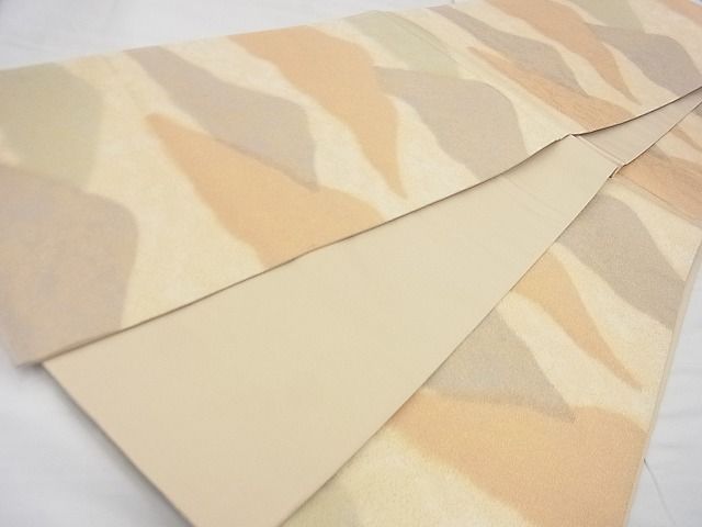 平和屋着物◎全通柄袋帯 砂子綴れ 重ね山文様 金糸 逸品 BAAF7473wk
