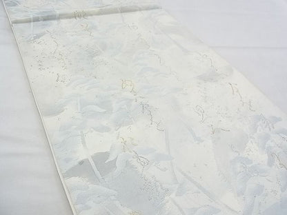 平和屋着物◎六通柄袋帯 松 短歌 逸品 BAAF4306xa