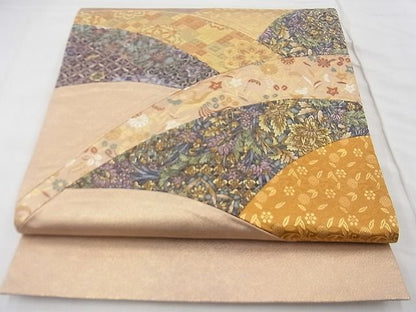 平和屋着物◎六通柄袋帯 唐織 切嵌 正倉院花唐草文 金糸 逸品 BAAF7479wk