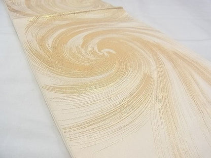 平和屋着物◎六通柄 本袋帯 流水文 金糸 逸品 BAAF4326xa