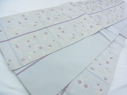 平和屋着物◎六通柄袋帯 ふくれ織 四季草花文 金糸 逸品 BAAF7505wk