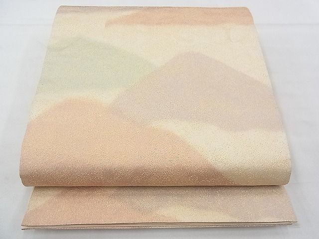 平和屋着物◎全通柄袋帯 綴れ 霞文 金糸 逸品 BAAF4357xa