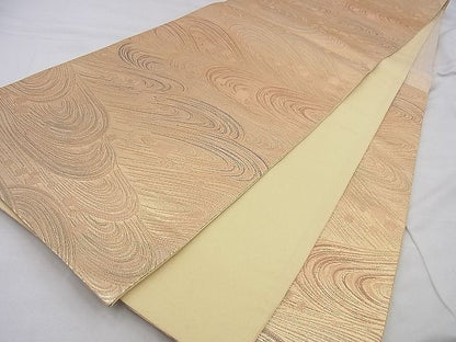 平和屋着物◎六通柄袋帯 流水箔散らし文様 金糸 逸品 BAAF4395xa