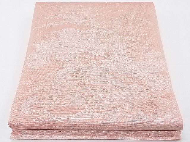 平和屋着物■夏物 六通柄袋帯 草花文 銀糸 逸品 CAAE8476fb