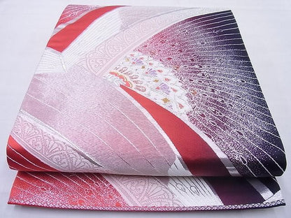 平和屋着物◎全通柄袋帯 唐織 飾花文様 金銀糸 逸品 BAAE8774cm