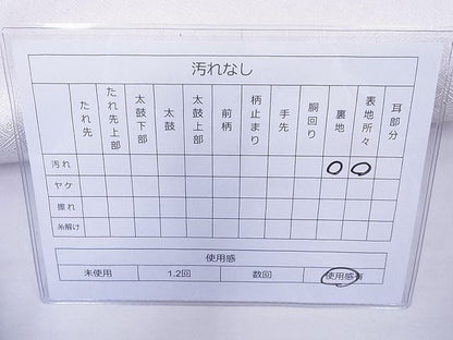 平和屋着物◎佐賀錦　太鼓柄袋帯　色紙散らし花文　金銀糸　逸品　BAAG1629cm