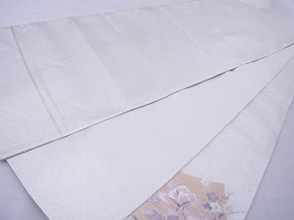 平和屋着物◎佐賀錦　太鼓柄袋帯　色紙散らし花文　金銀糸　逸品　BAAG1629cm