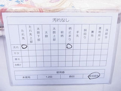 平和屋着物◎六通柄袋帯 唐織 花地紙流し 金糸 逸品 BAAE8800cm