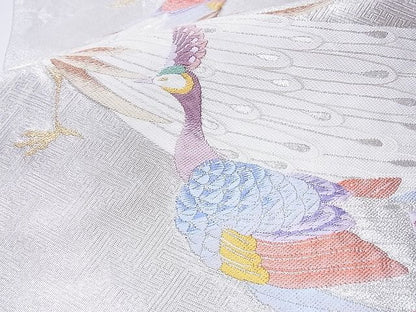 平和屋着物■六通柄袋帯 雲重ね鳳凰草花文 金糸 逸品 CAAE9144hy