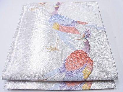 平和屋着物■六通柄袋帯 雲重ね鳳凰草花文 金糸 逸品 CAAE9144hy