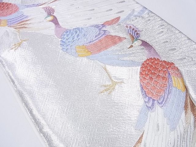 平和屋着物■六通柄袋帯 雲重ね鳳凰草花文 金糸 逸品 CAAE9144hy