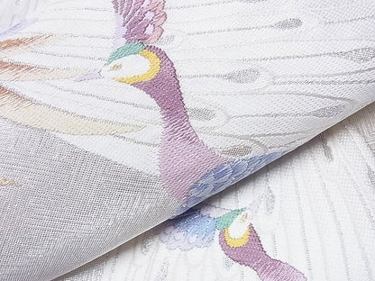 平和屋着物■六通柄袋帯 雲重ね鳳凰草花文 金糸 逸品 CAAE9144hy