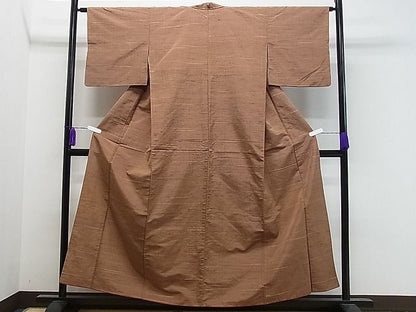 平和屋着物■上質な紬 格子柄 逸品 CAAE7836gh