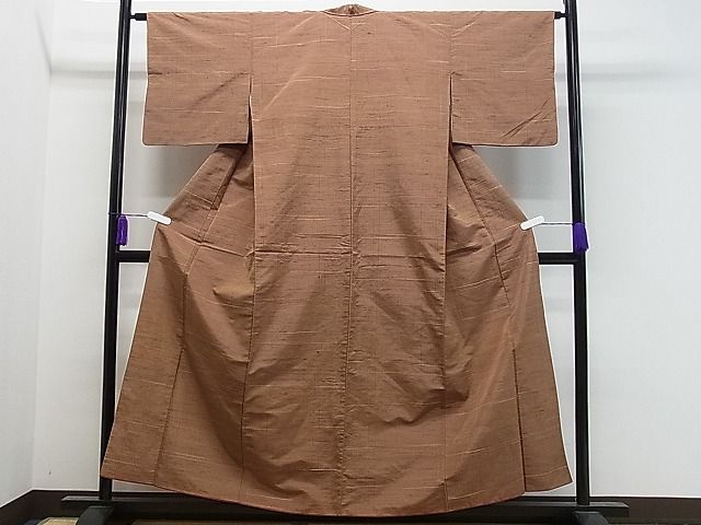 平和屋着物■上質な紬 格子柄 逸品 CAAE7836gh