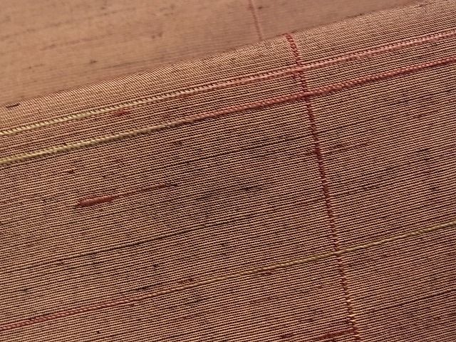 平和屋着物■上質な紬 格子柄 逸品 CAAE7836gh