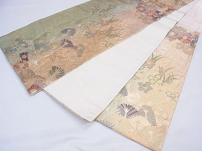 平和屋着物■六通柄袋帯 花鳥文 金銀糸 逸品 CAAF7758th