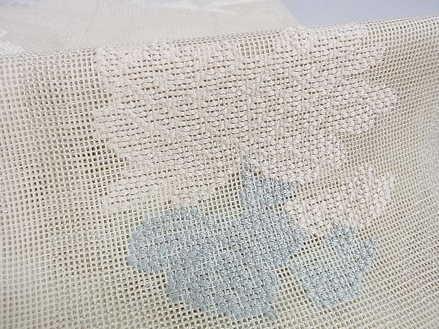 平和屋着物■夏物 六通柄袋帯 花丸文 銀糸 逸品 DAAF1114az