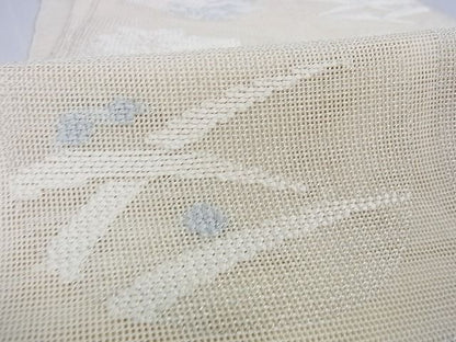 平和屋着物■夏物 六通柄袋帯 花丸文 銀糸 逸品 DAAF1114az