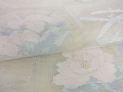 平和屋着物■夏物 六通柄袋帯 花丸文 銀糸 逸品 DAAF1114az