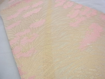 平和屋着物■夏物 六通柄袋帯 唐織 杜若 金糸 逸品 BAAF3086du