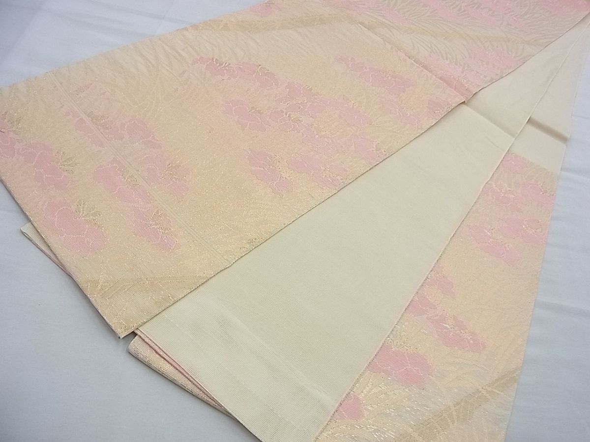 平和屋着物■夏物 六通柄袋帯 唐織 杜若 金糸 逸品 BAAF3086du