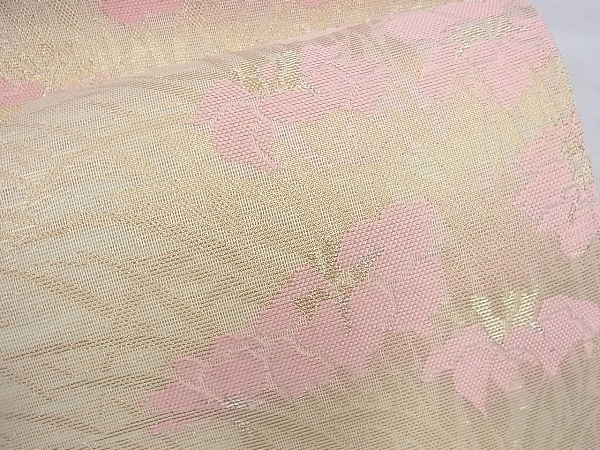 平和屋着物■夏物 六通柄袋帯 唐織 杜若 金糸 逸品 BAAF3086du