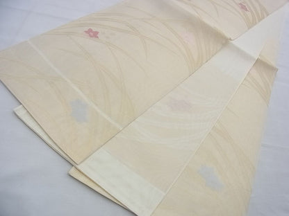 平和屋着物■夏物 六通柄袋帯 草花文 金糸 逸品 BAAF3104du