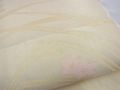平和屋着物■夏物 六通柄袋帯 草花文 金糸 逸品 BAAF3104du