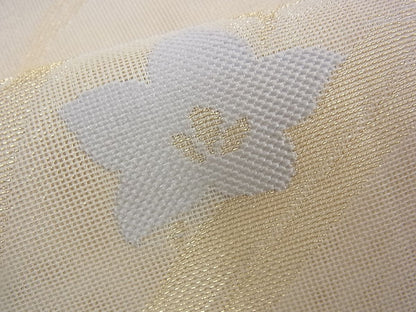 平和屋着物■夏物 六通柄袋帯 草花文 金糸 逸品 BAAF3104du