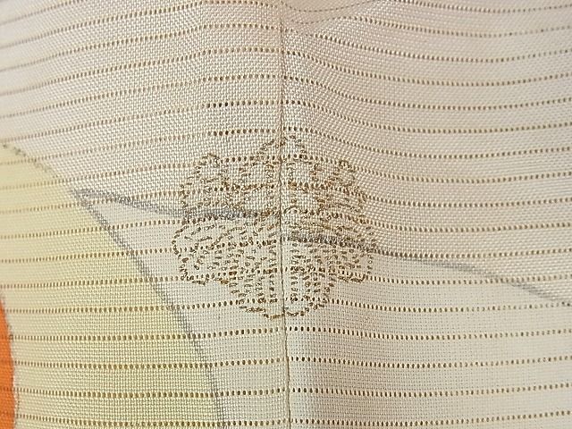 平和屋本店■希少　夏物　アンティーク　大正ロマン　振袖　絽　刺繍　立波花文　金銀糸　逸品　DZAA1187kh4
