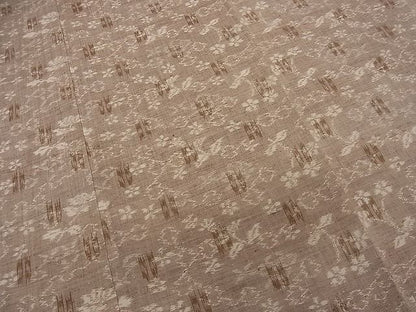 平和屋着物■上質な紬　吉祥花文　逸品　CAAE4588ev