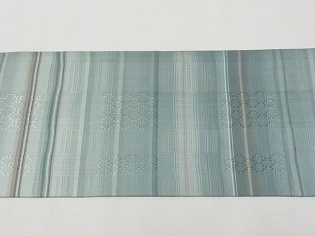 期間限定セール30％off■希少 沖縄県最高級織物 夏物 首里花倉織 首里織 花織・絽織・紗織 九寸名古屋帯 横段文 銀糸 CYAA0239s4