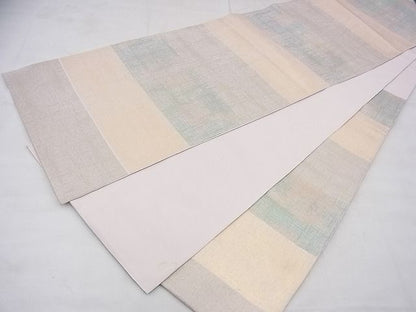 平和屋着物◎六通柄袋帯 横段文 金糸 逸品 BAAF3706fk