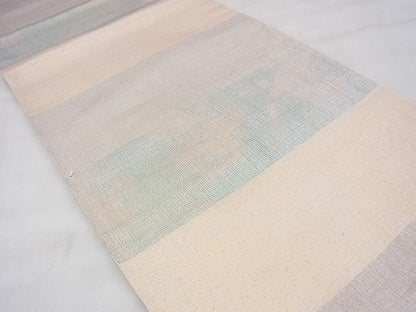 平和屋着物◎六通柄袋帯 横段文 金糸 逸品 BAAF3706fk