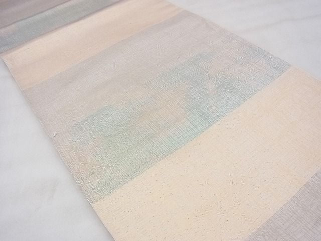平和屋着物◎六通柄袋帯 横段文 金糸 逸品 BAAF3706fk